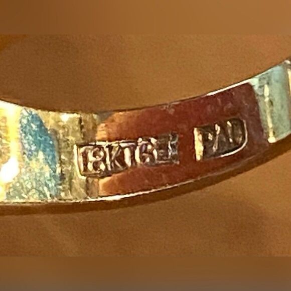 Women’s Ring 18K Gold HGE CZ Cluster Cocktail Statement Size 7 - Picture 4 of 4